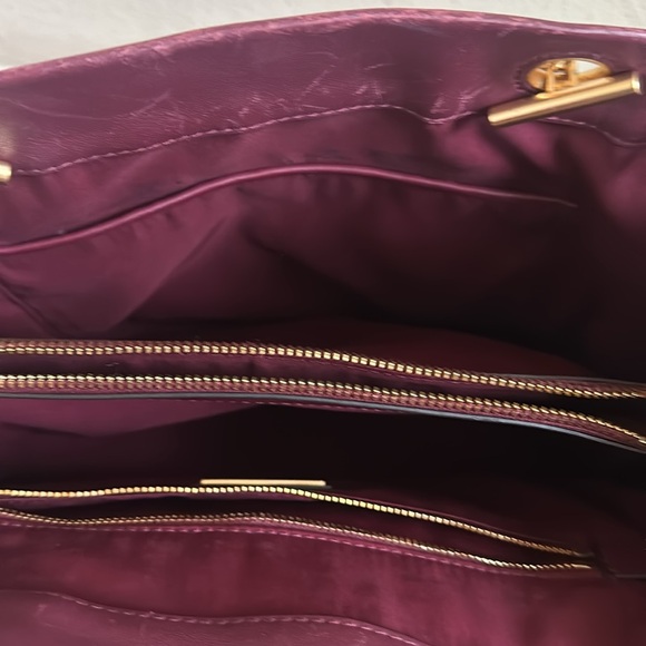 Tory Burch Fleming burgundy tote bag - Picture 5 of 8